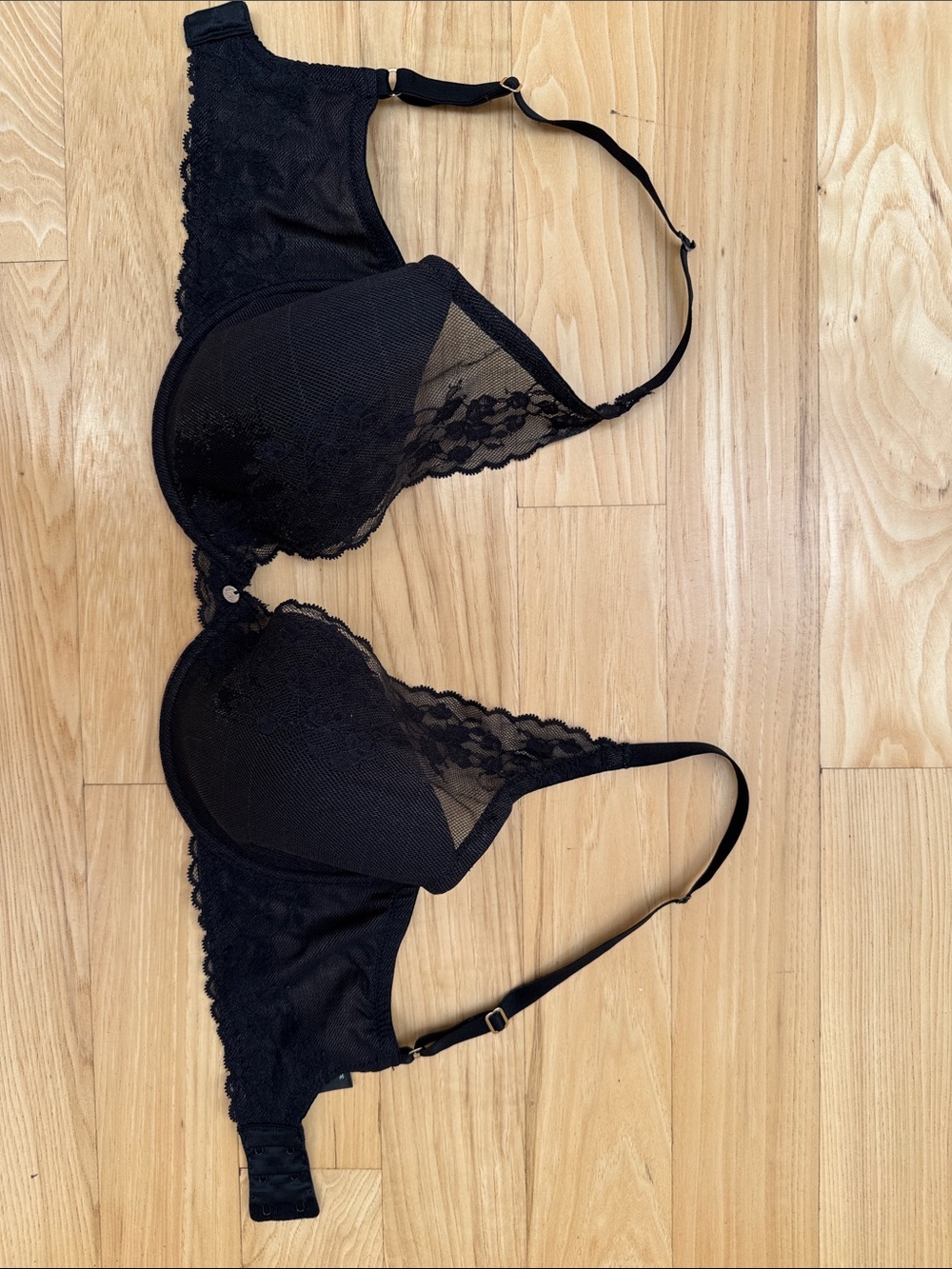 Natori 721191 Black Cherry Blossom Lace Underwire convertible Bra 32G (DDDD) - Picture 4 of 7